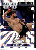 Alfie Davis 2025 Panini Contenders PFL Main Card Ticket  28/99