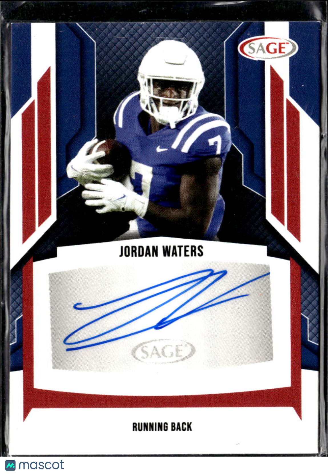 Jordan Waters 2024 SAGE Autograph Auto Rookie RC Duke