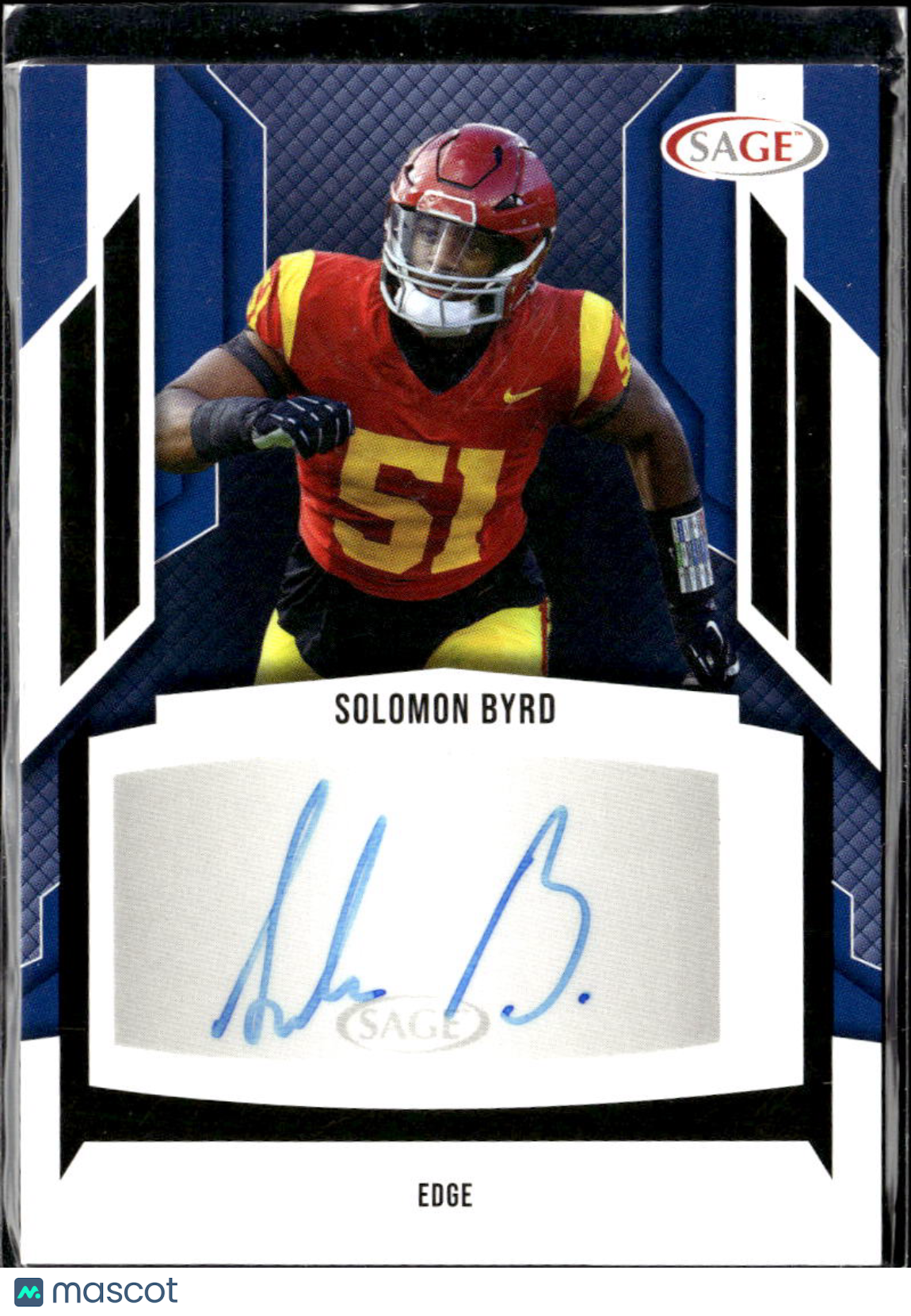 Solomon Byrd 2024 SAGE Edge Auto Autograph Southern Cal Trojans