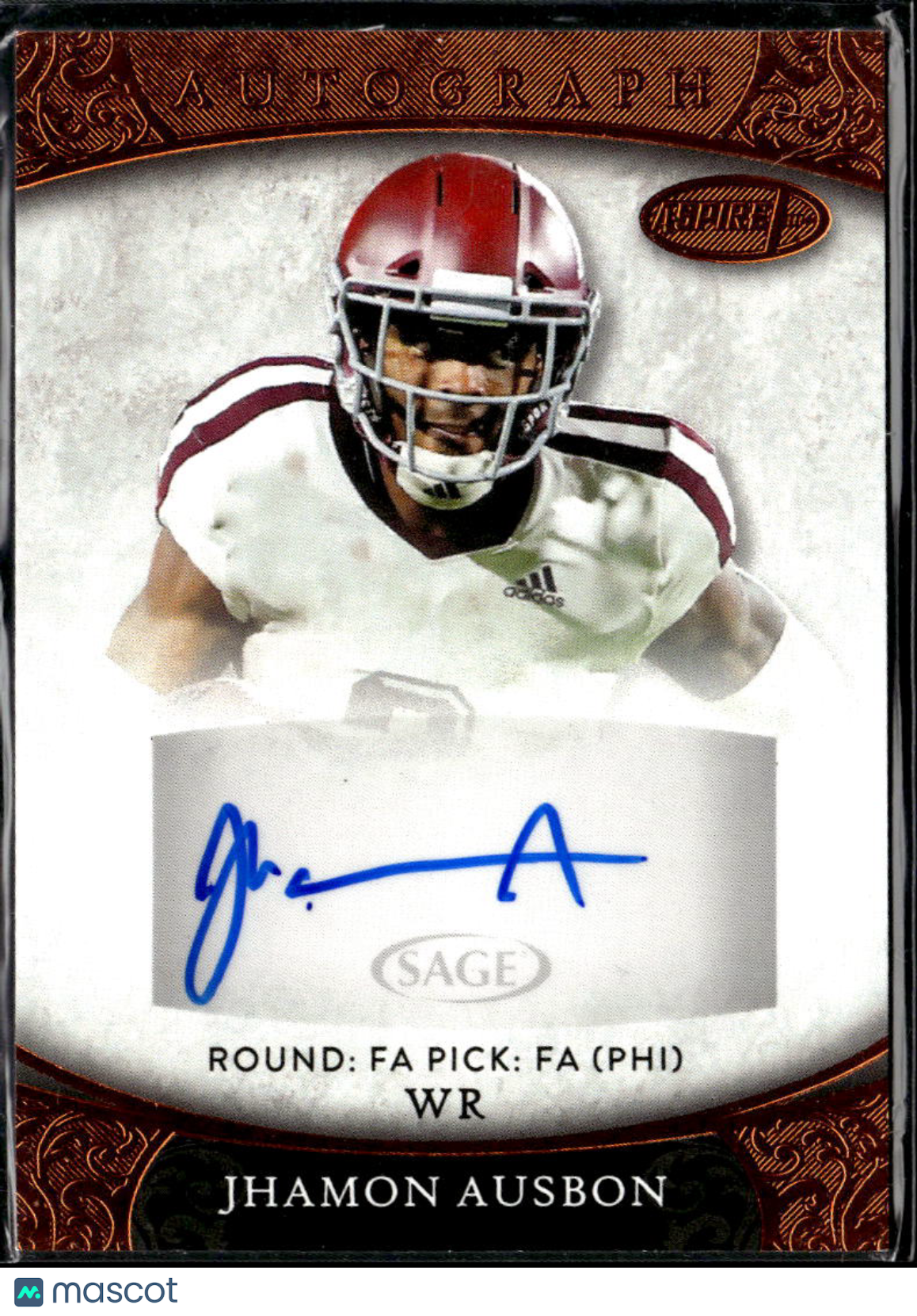 Jhamon Ausbon 2021 SAGE Aspire Auto Autograph Texas A&M Aggies