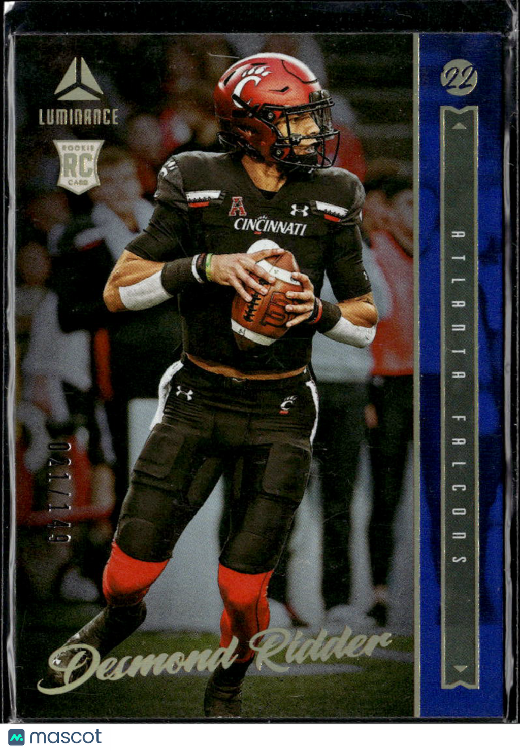 Desmond Ridder 2022 Luminance RC Rookie 21/149 Atlanta Falcons