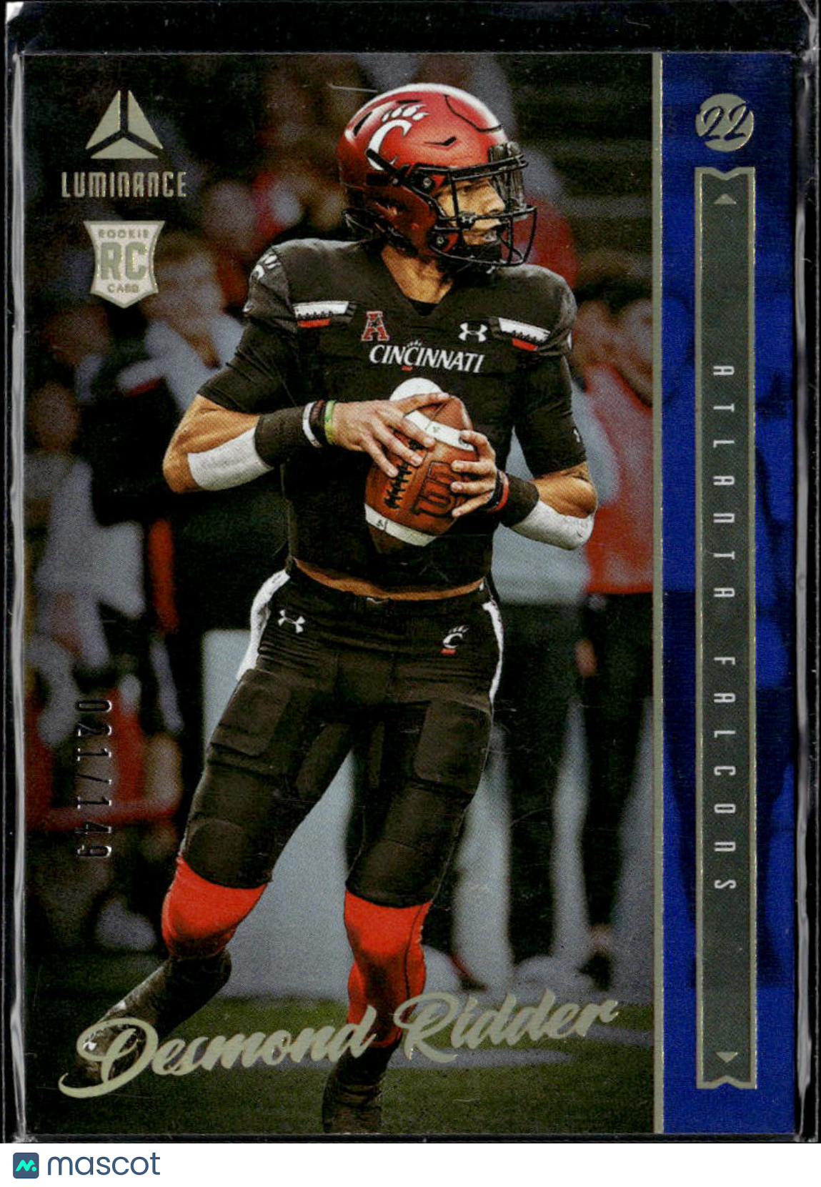Desmond Ridder 2022 Luminance RC Rookie 21/149 Atlanta Falcons