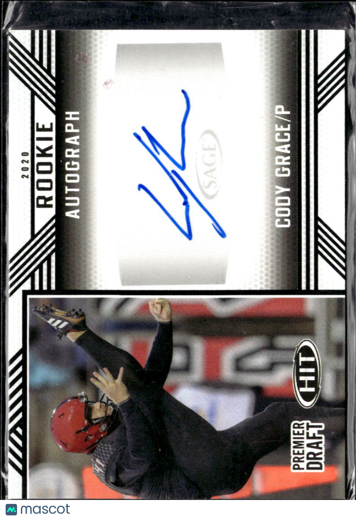 Cody Grace 2020 SAGE HIT Premier Draft Autograph Auto Arkansas State