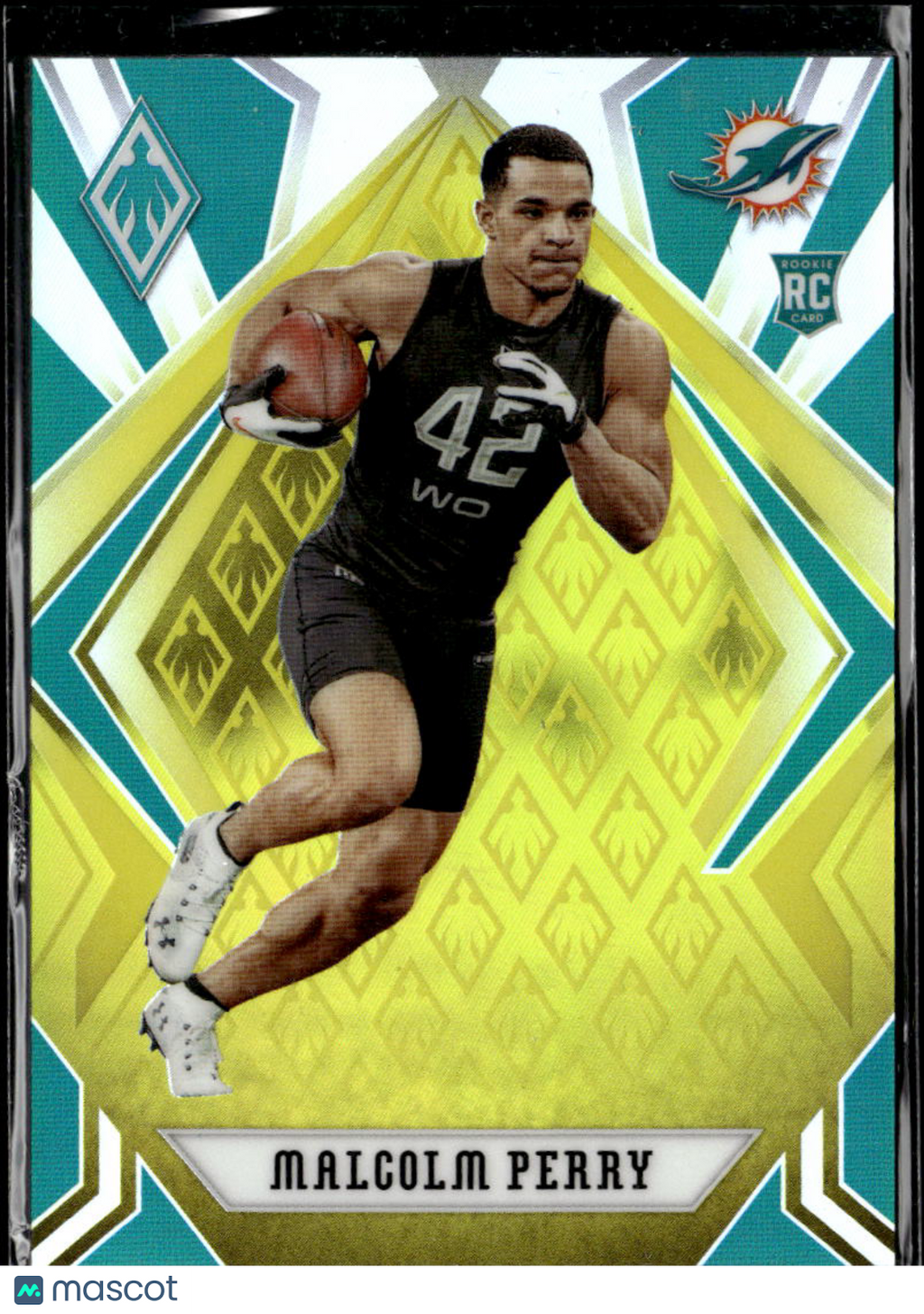 Malcolm Perry 2020 Panini Phoenix Yellow Rookie RC /75 Miami Dolphins