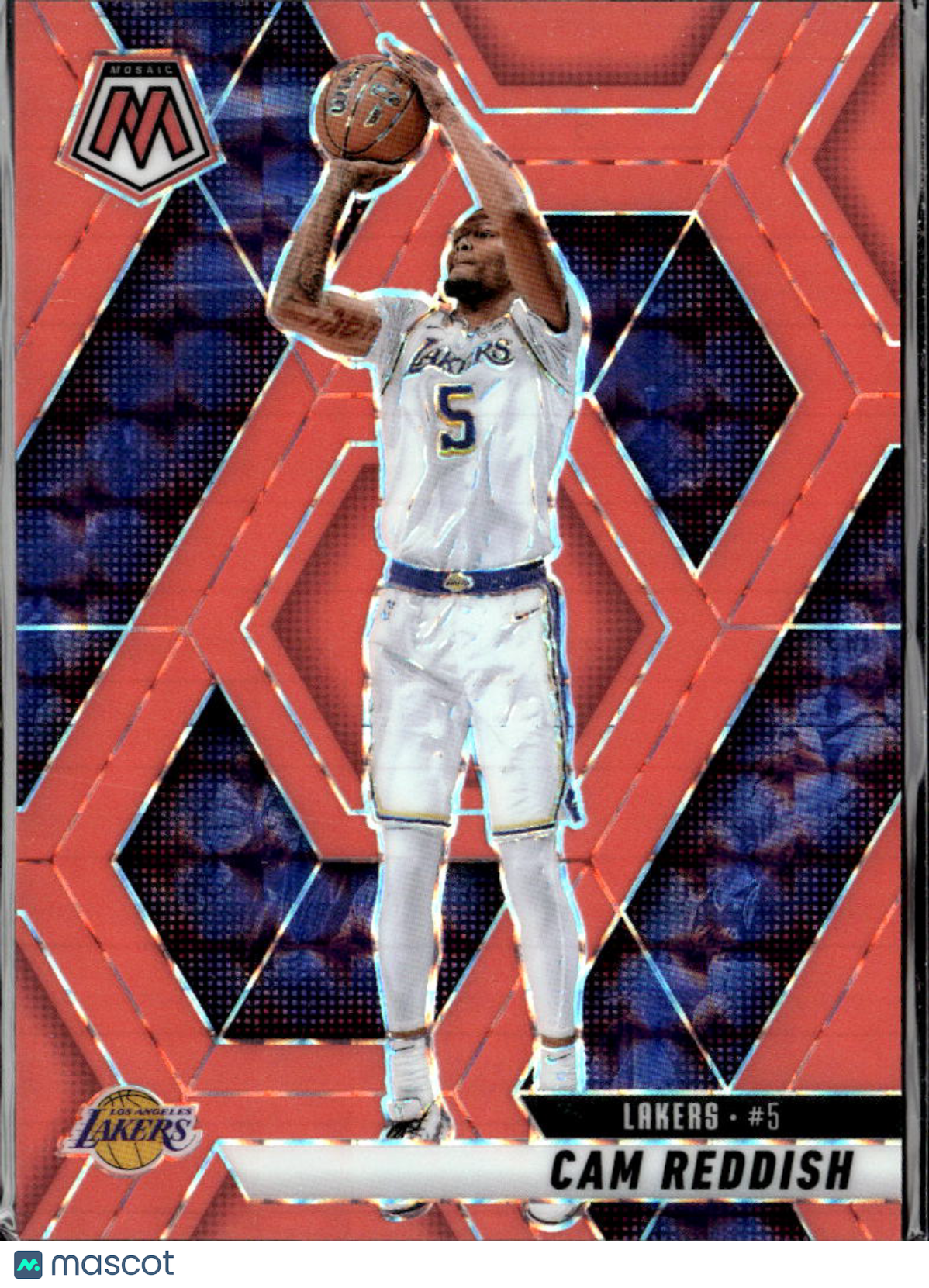 Cam Reddish 2025 Mosaic Orange Fluorescent /75 Los Angeles Lakers