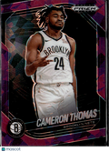 Cameron Thomas 2025 Panini Prizm Black Purple Ice 129/149 Brooklyn Nets