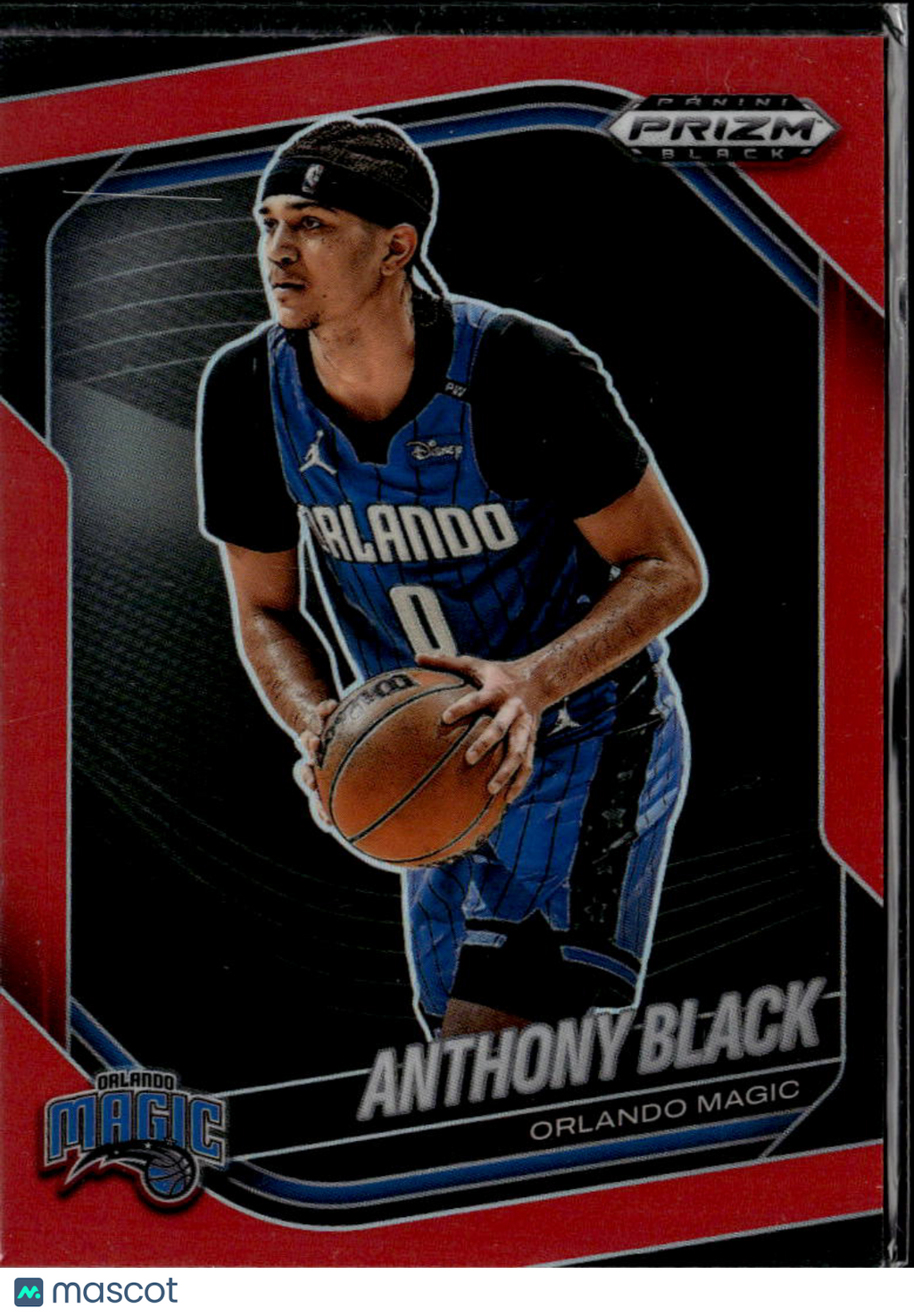 Anthony Black 2025 Panini Prizm Black Red 81/299 Orlando Magic