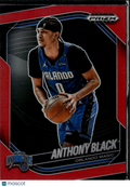 Anthony Black 2025 Panini Prizm Black Red 81/299 Orlando Magic