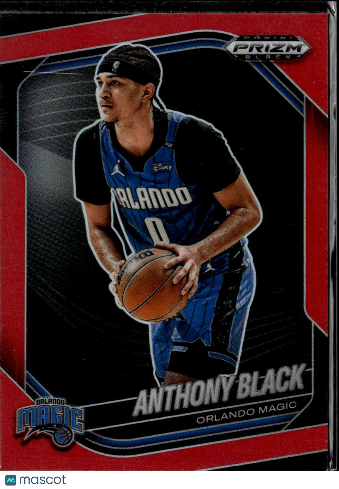 Anthony Black 2025 Panini Prizm Black Red 81/299 Orlando Magic