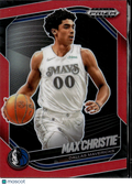 Max Christie 2025 Panini Prizm Black Red Prizm 62/299 Dallas Mavericks