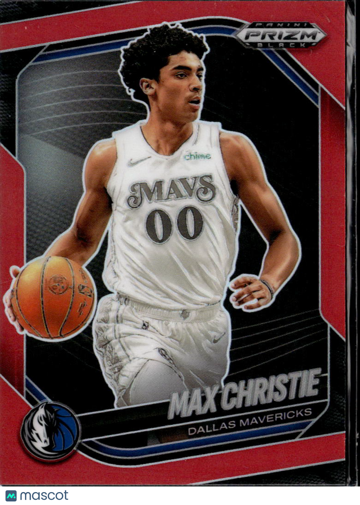 Max Christie 2025 Panini Prizm Black Red Prizm 62/299 Dallas Mavericks