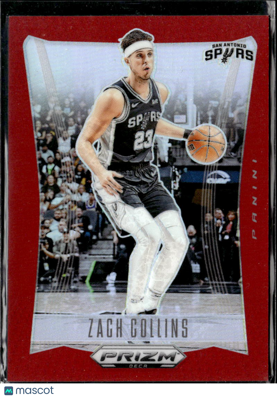 Zach Collins 2024 Panini Prizm Deca Red 34/199 San Antonio Spurs