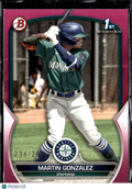 Martin Gonzalez 2023 Bowman 1st Fuchsia 236/299 Seattle Mariners