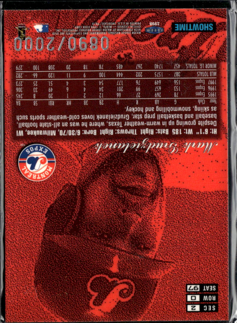 Mark Grudzielanek 1998 Flair Showcase Row 0 890/2000 Montreal Expos