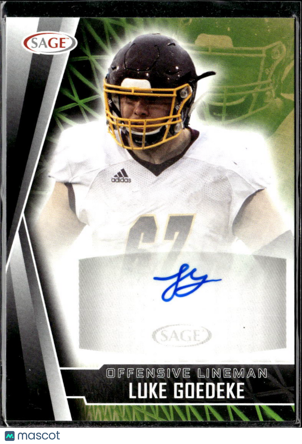 Luke Goedeke 2022 SAGE Autograph Auto Rookie RC Western Michigan