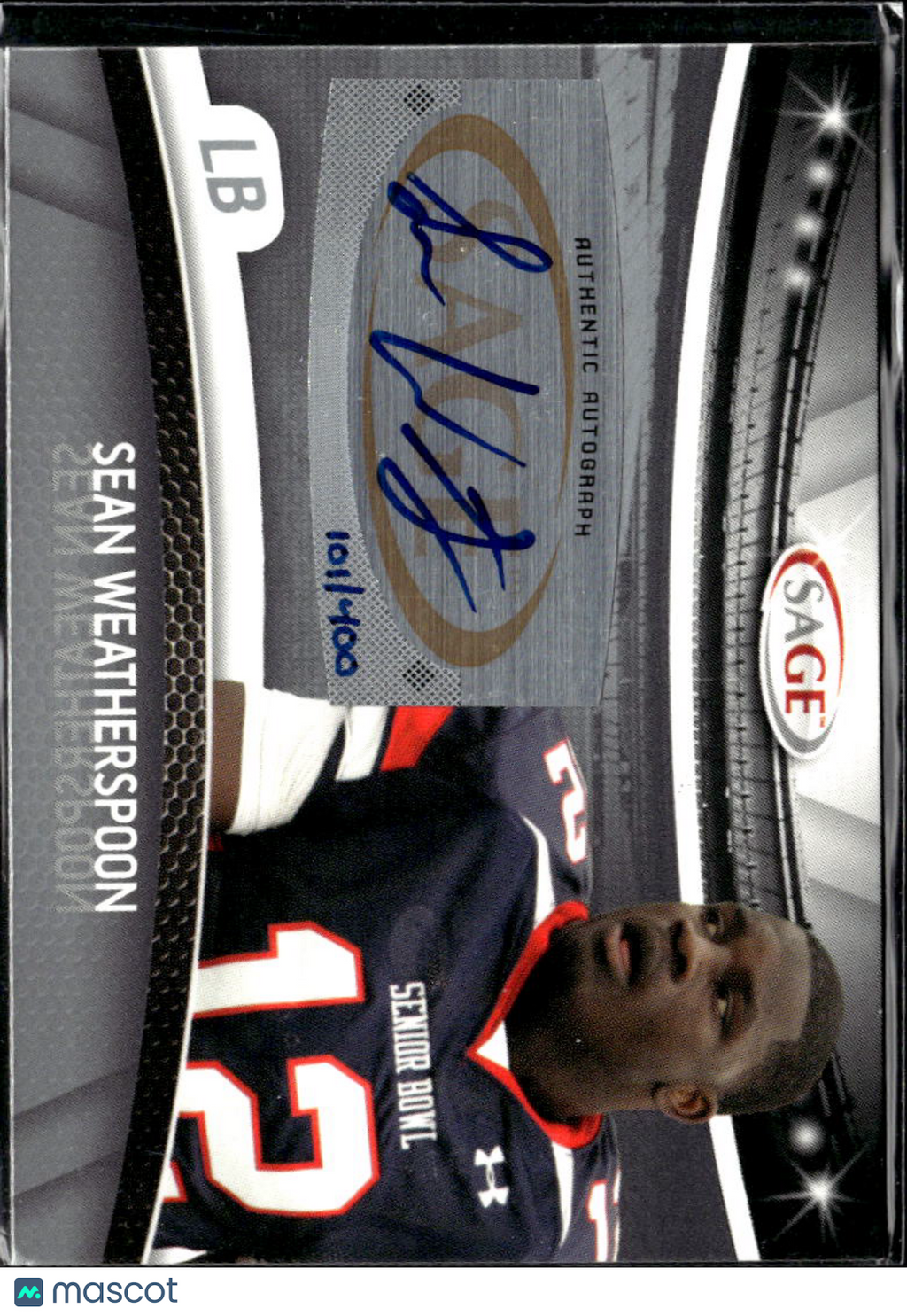 Sean Weatherspoon 2010 SAGE Autographs Auto Rookie RC 101/400