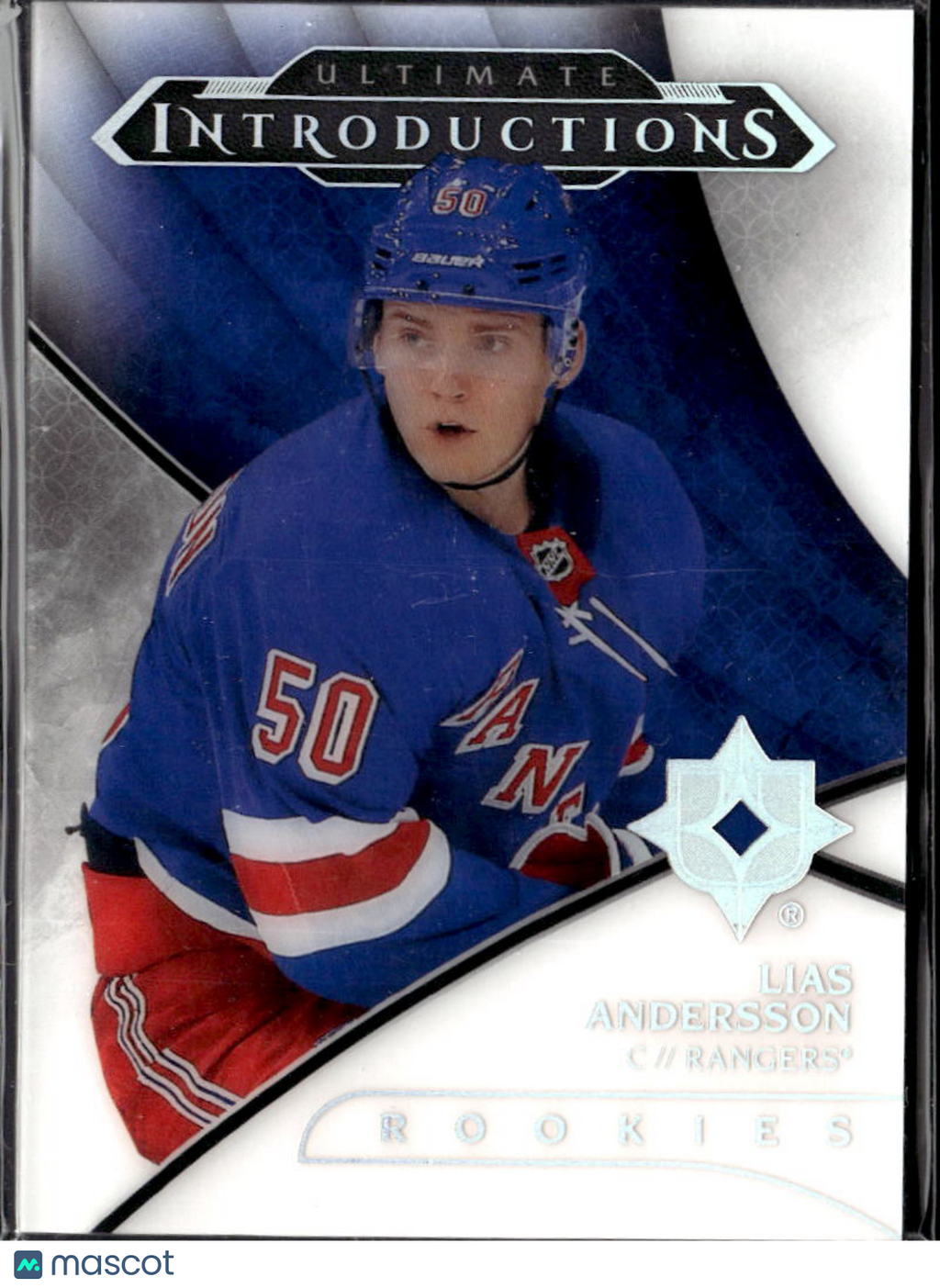 Lias Andersson 2019 Ultimate Collection Introductions RC New York Rangers