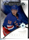Lias Andersson 2019 Ultimate Collection Introductions RC New York Rangers
