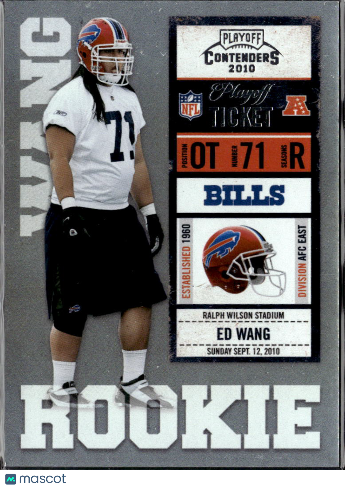 Ed Wang 2010 Panini Playoff Contenders Playoff Ticket 88/99 Buffalo Bills