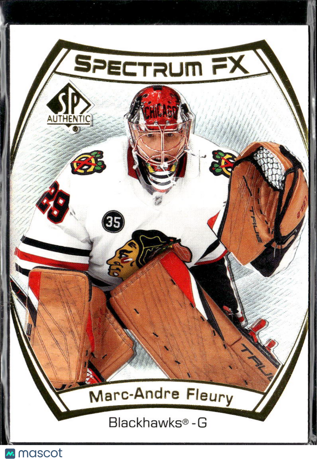 Marc-Andre Fleury 2022 Upper Deck SP Authentic Spectrum FX Chicago Blackhawks