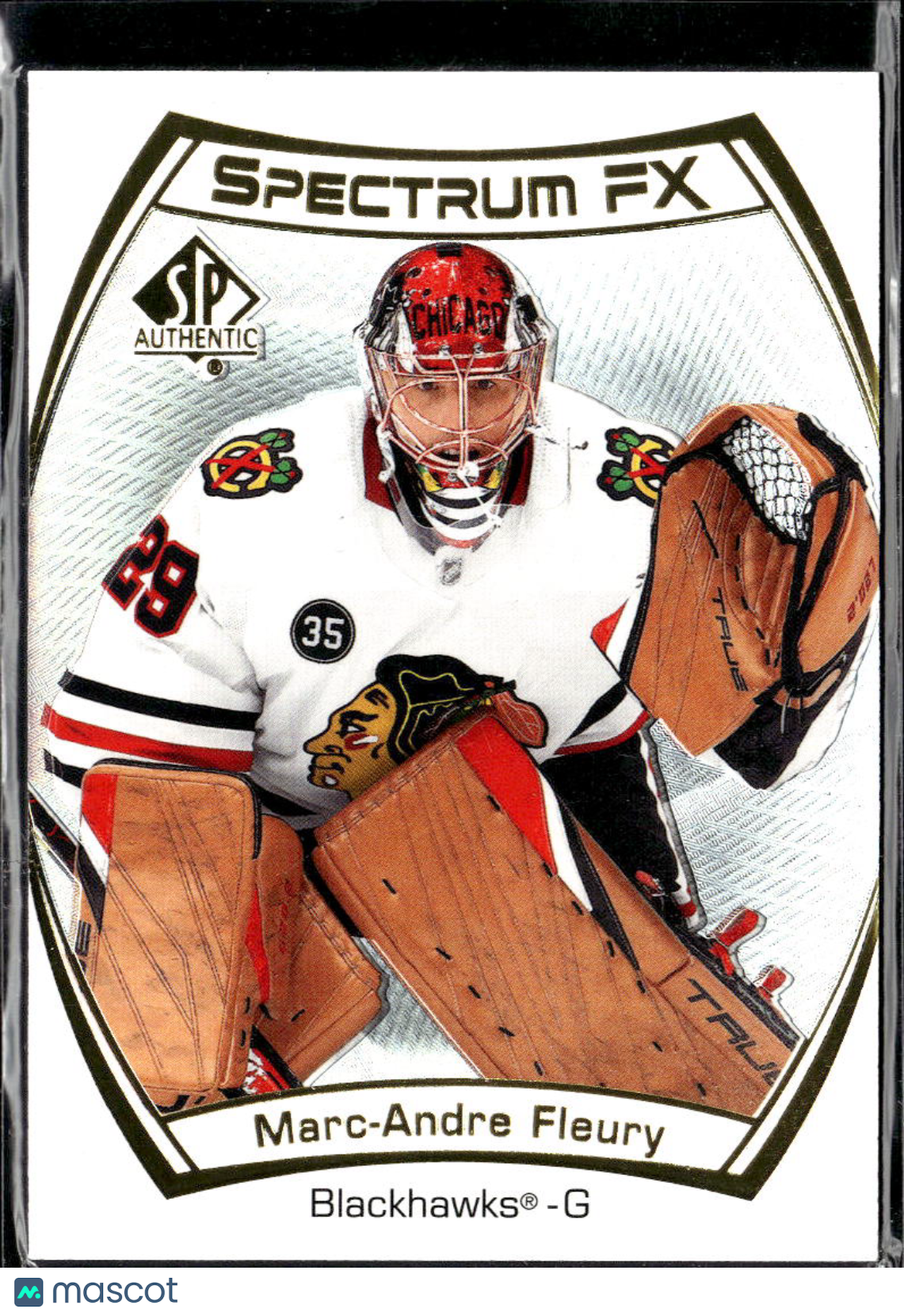 Marc-Andre Fleury 2022 Upper Deck SP Authentic Spectrum FX Chicago Blackhawks