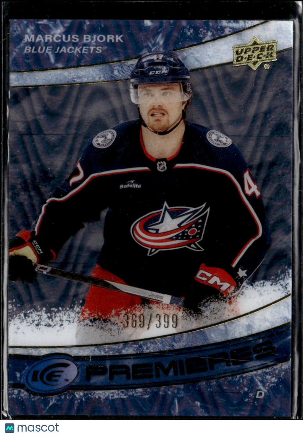Marcus Bjork 2023 Upper Deck Ice Ice Premieres /399 Columbus Blue Jackets
