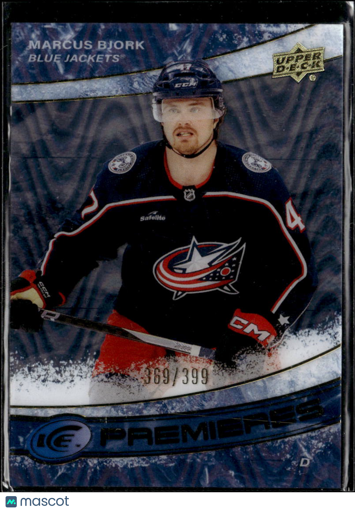 Marcus Bjork 2023 Upper Deck Ice Ice Premieres /399 Columbus Blue Jackets