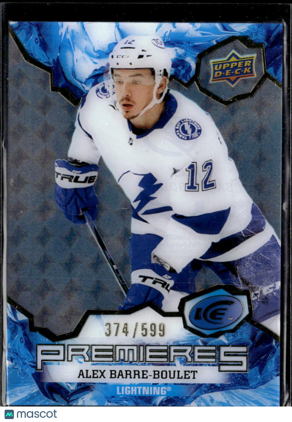 Alex Barre-Boulet 2022 Upper Deck Ice Premieres /599 Tampa Bay Lightning