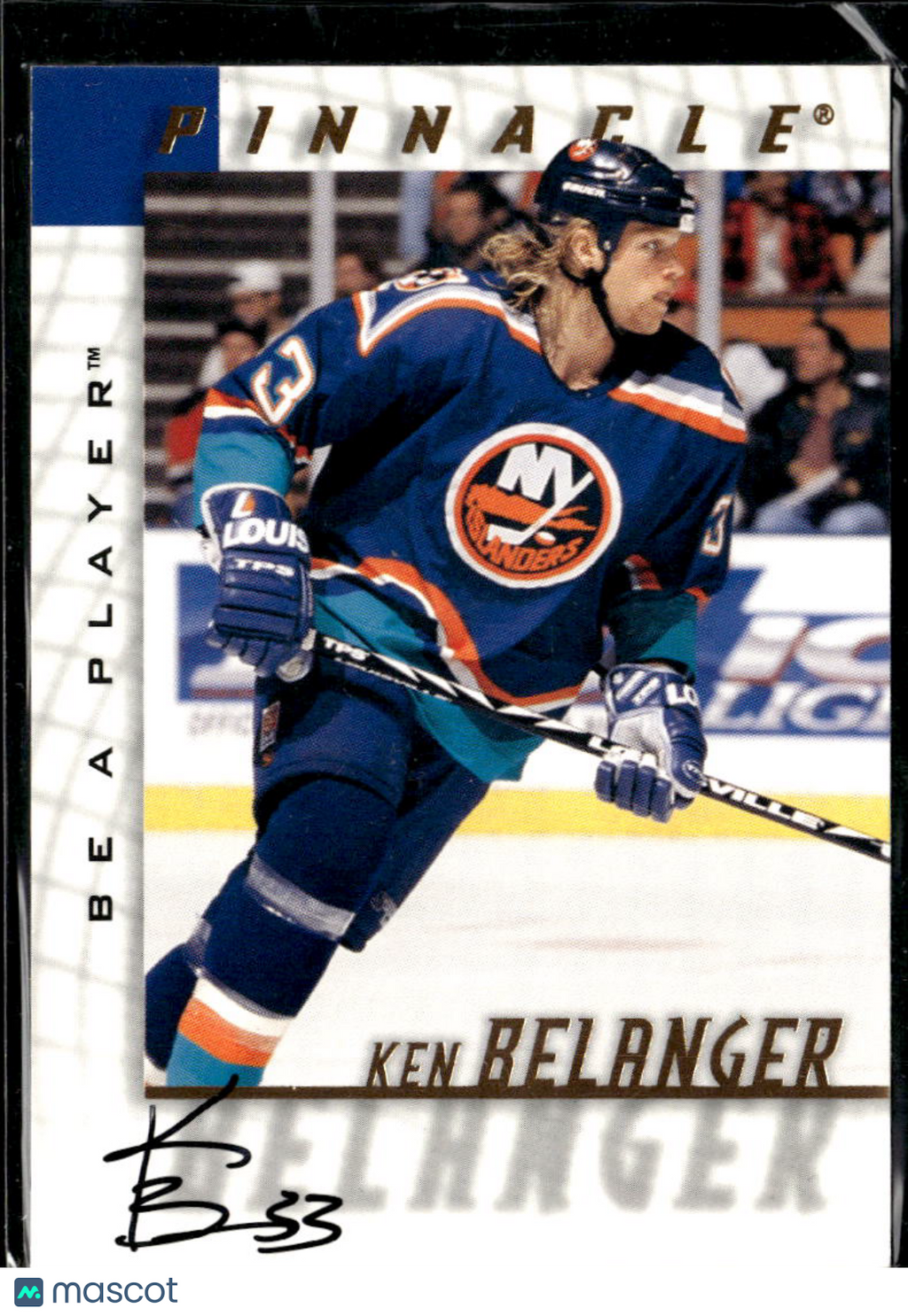Ken Belanger 1998 Pinnacle Be A Player Auto Autograph New York Islanders
