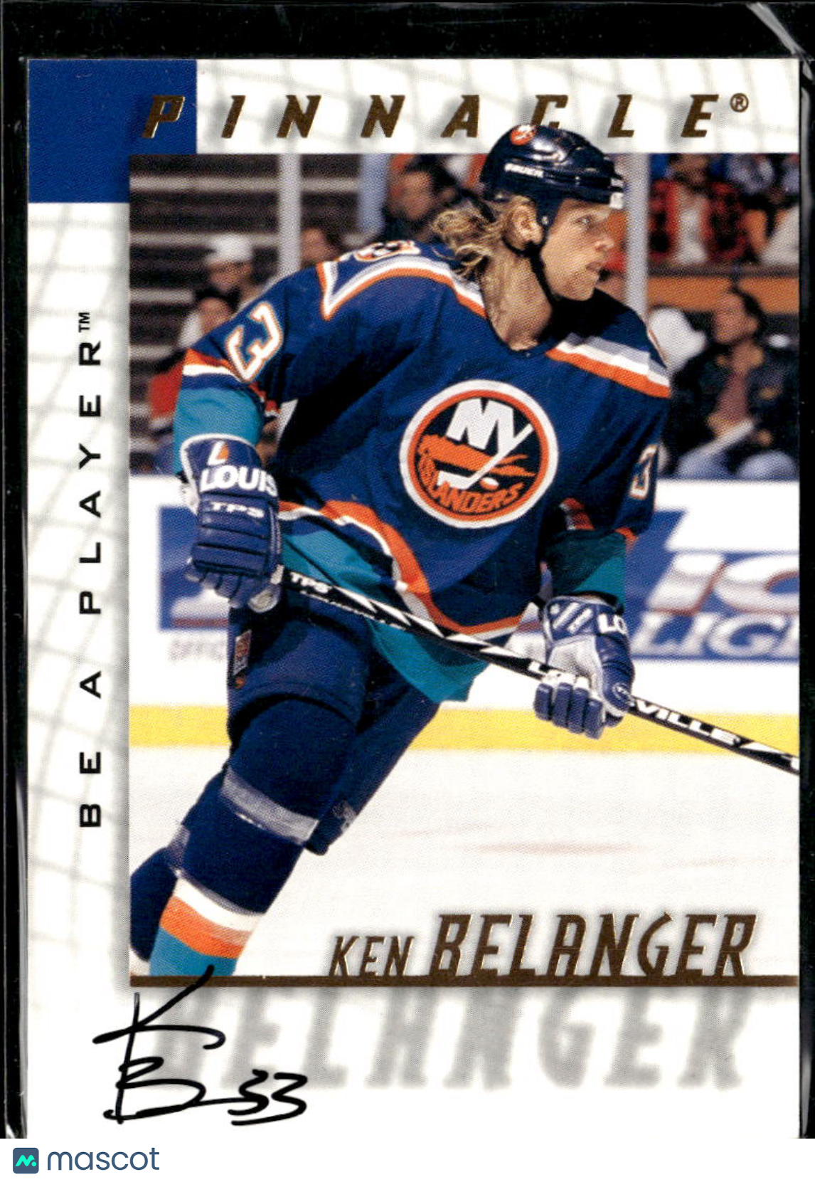 Ken Belanger 1998 Pinnacle Be A Player Auto Autograph New York Islanders