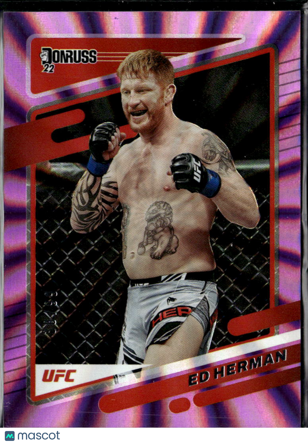 Ed Herman 2022 Panini Donruss UFC Purple Laser 38/99