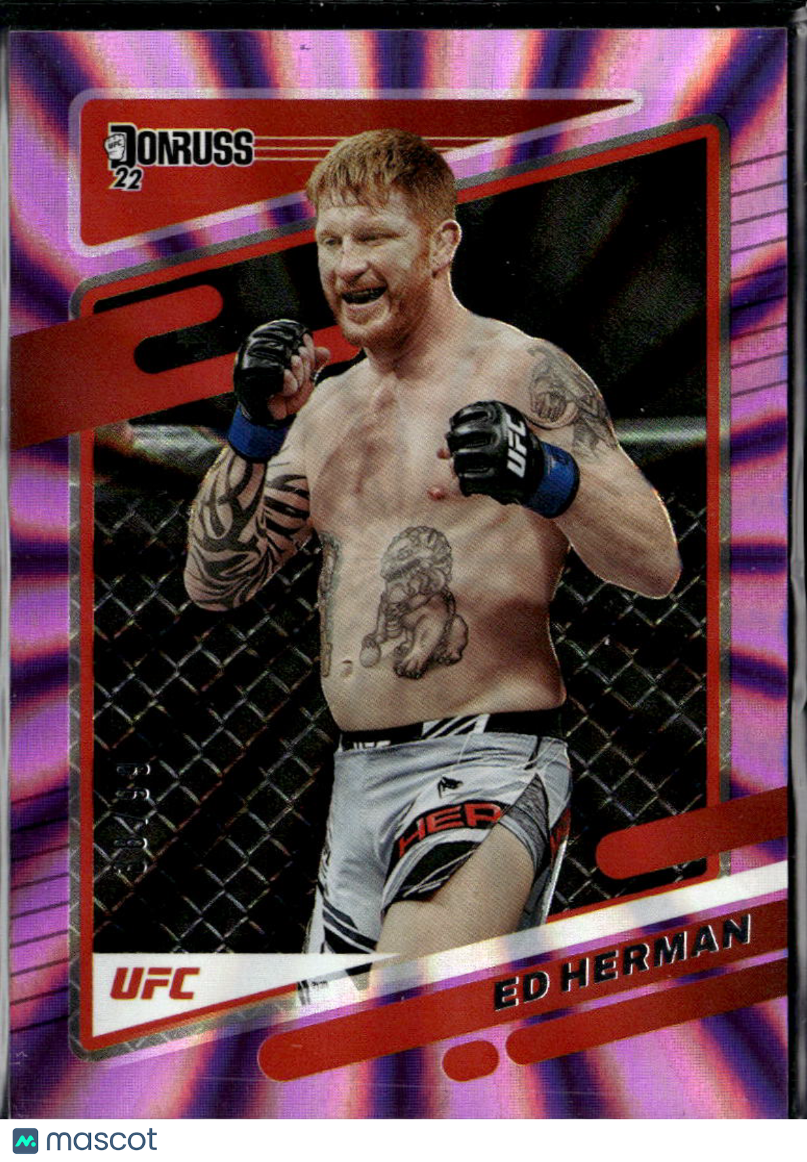 Ed Herman 2022 Panini Donruss UFC Purple Laser 38/99