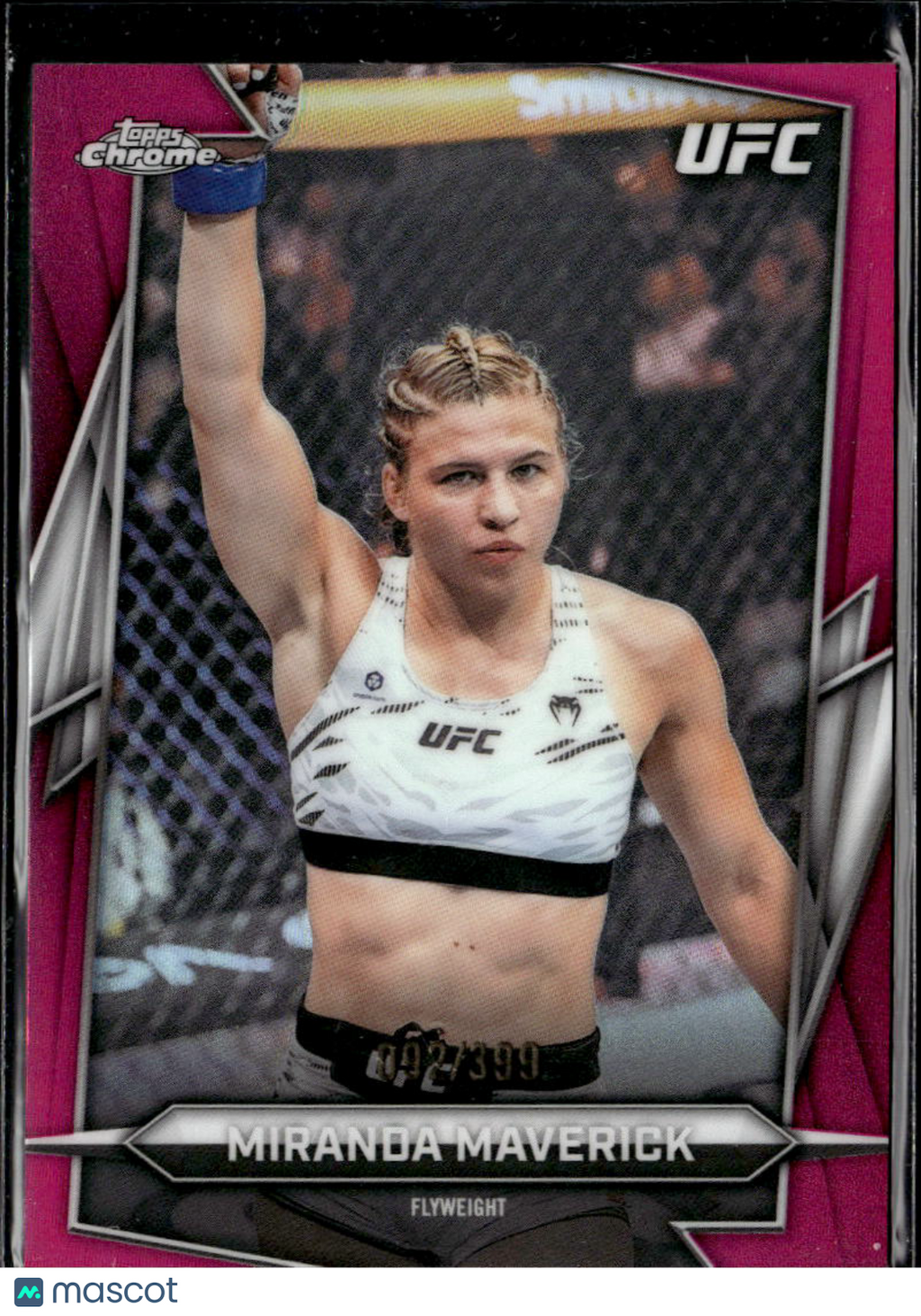 Miranda Maverick 2024 Topps Chrome UFC Pink Refractor 92/399
