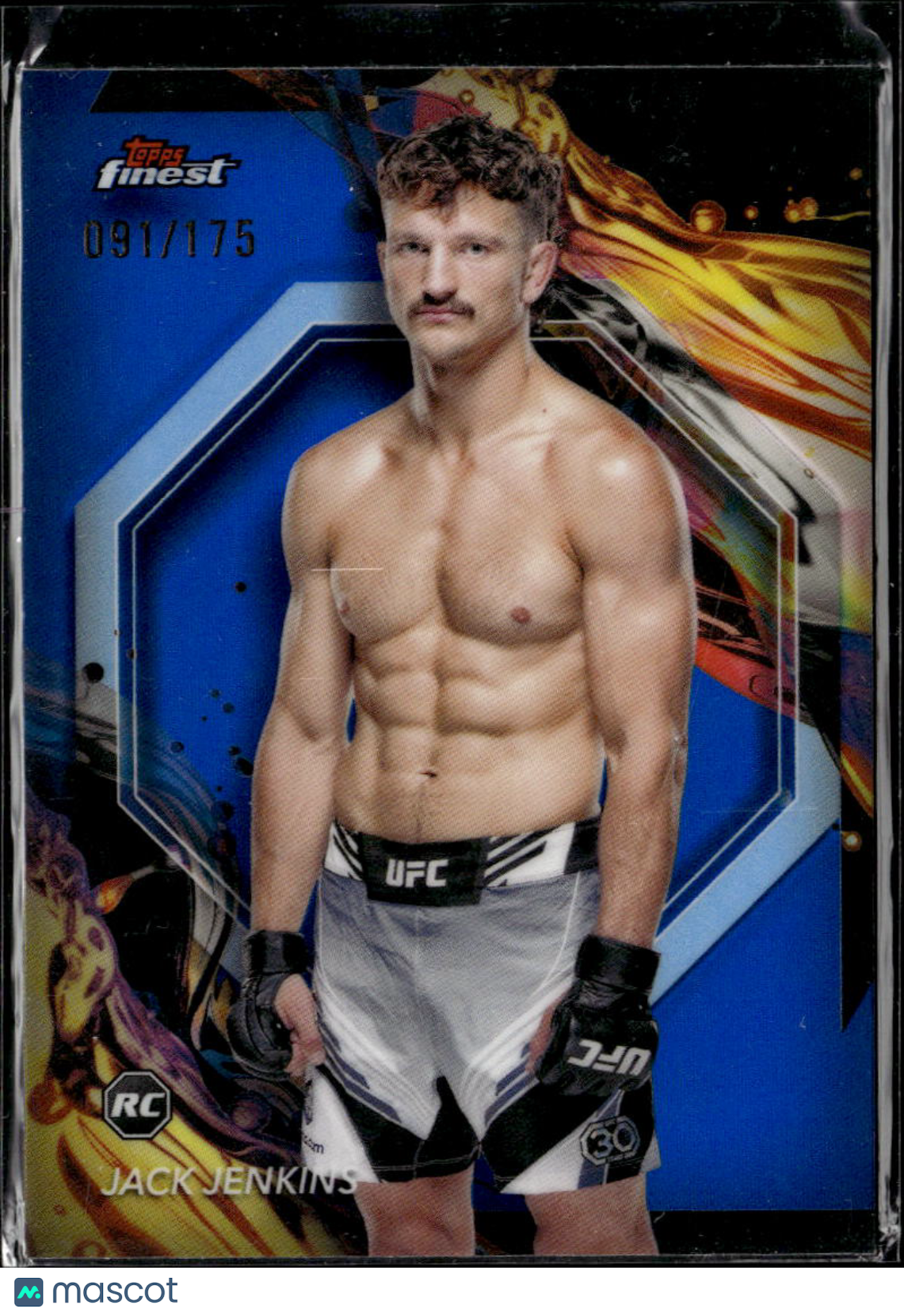 Jack Jenkins 2024 Topps Finest UFC RC Rookie Blue Refractor 91/175