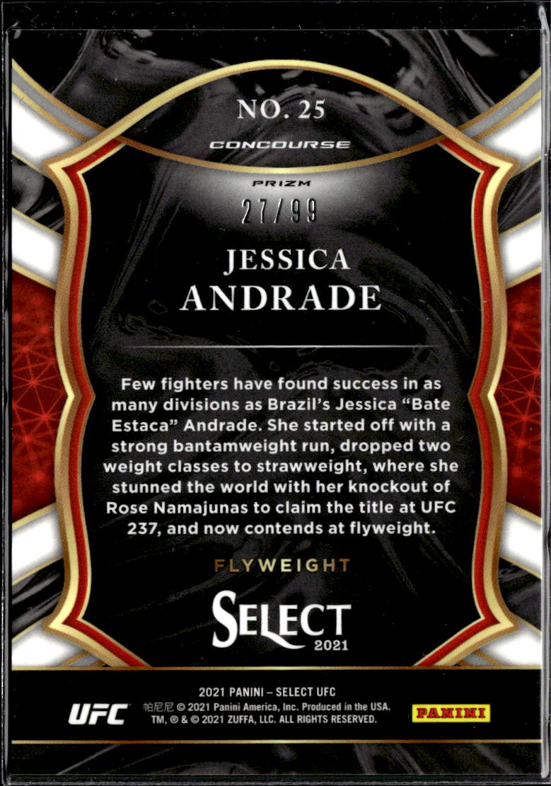 Jessica Andrade 2021 Select UFC Red Prizm 27/99