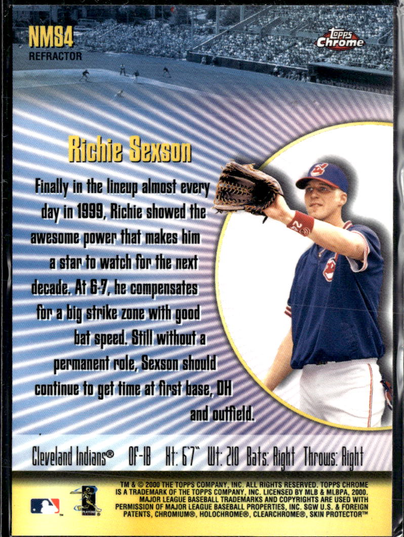 Richie Sexson 2000 Topps Chrome New Millennium Stars Refractor Cleveland Indians