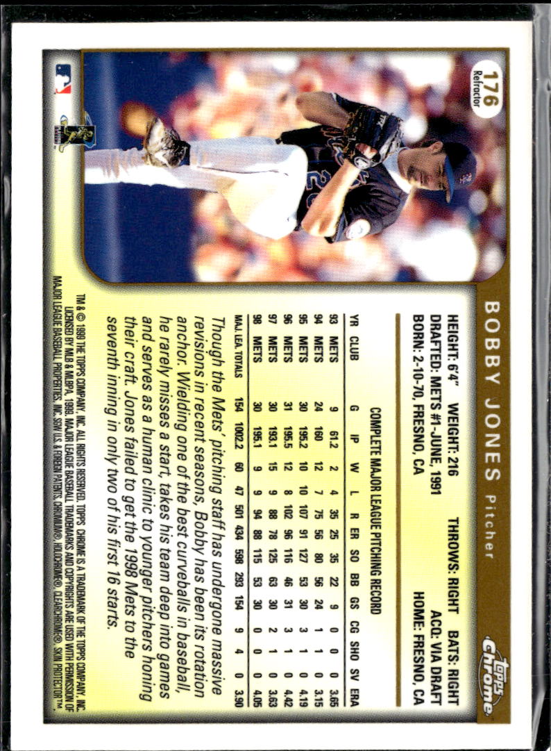 Bobby Jones 1999 Topps Chrome Refractor New York Mets
