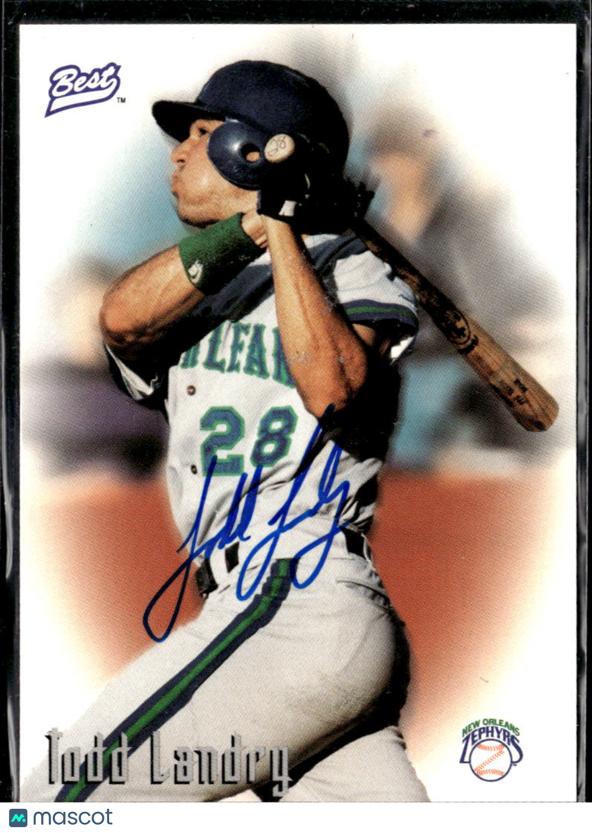 Todd Landry 1996 Best Autographed Auto New Orleans Zephyrs