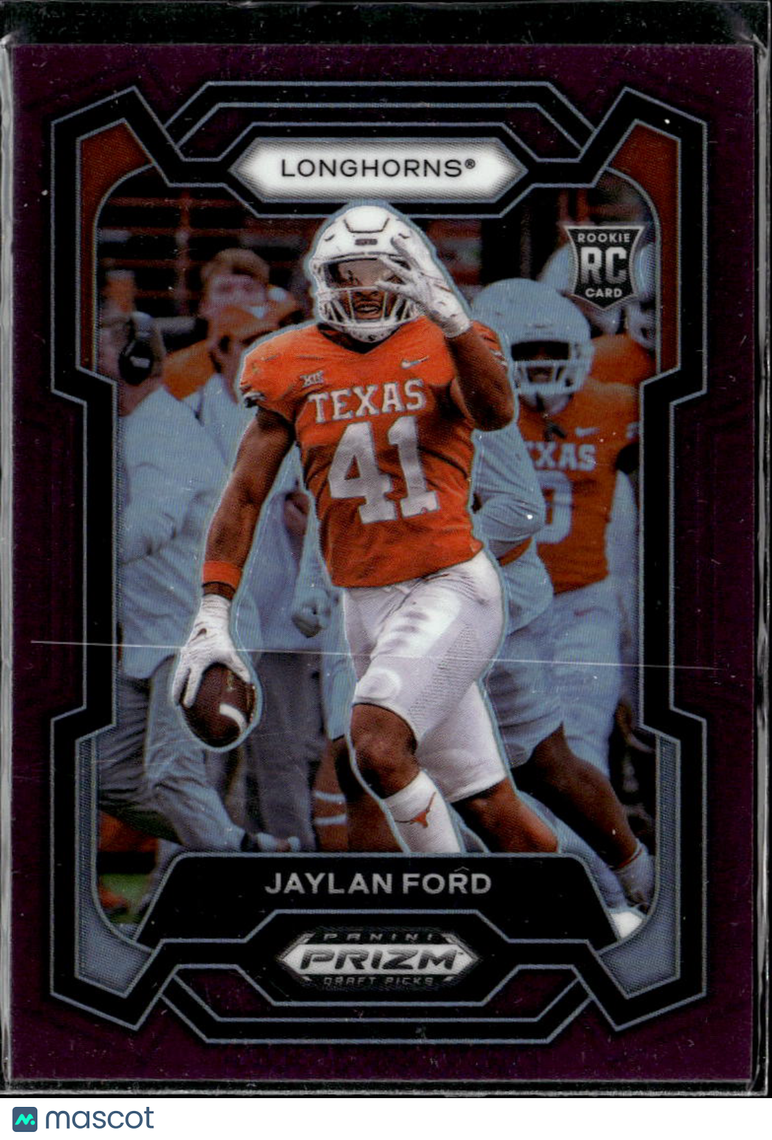 Jaylan Ford 2024 Panini Prizm Draft Picks RC Purple 40/75 Texas Longhorns