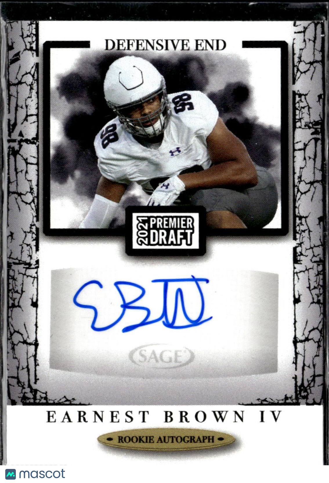 Earnest Brown IV 2021 SAGE Premier Draft Rookie Autograph Auto Northwestern