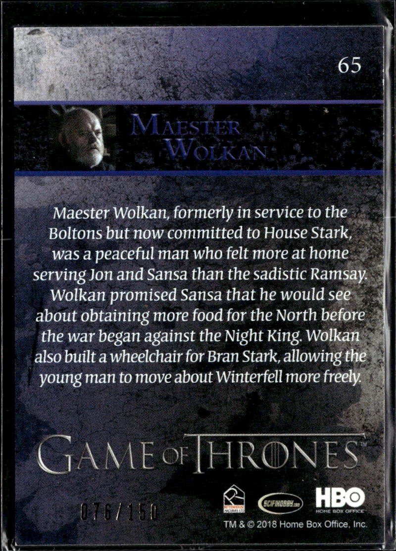 Maester Wolkan Rittenhouse Game of Thrones Richard Rycroft 076/150 #65