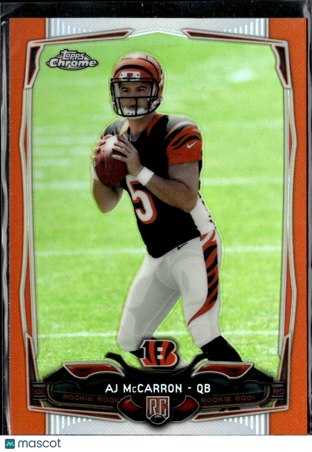 AJ McCarron 2014 Topps Chrome RC Orange Refractor Rookie Cincinnati Bengals