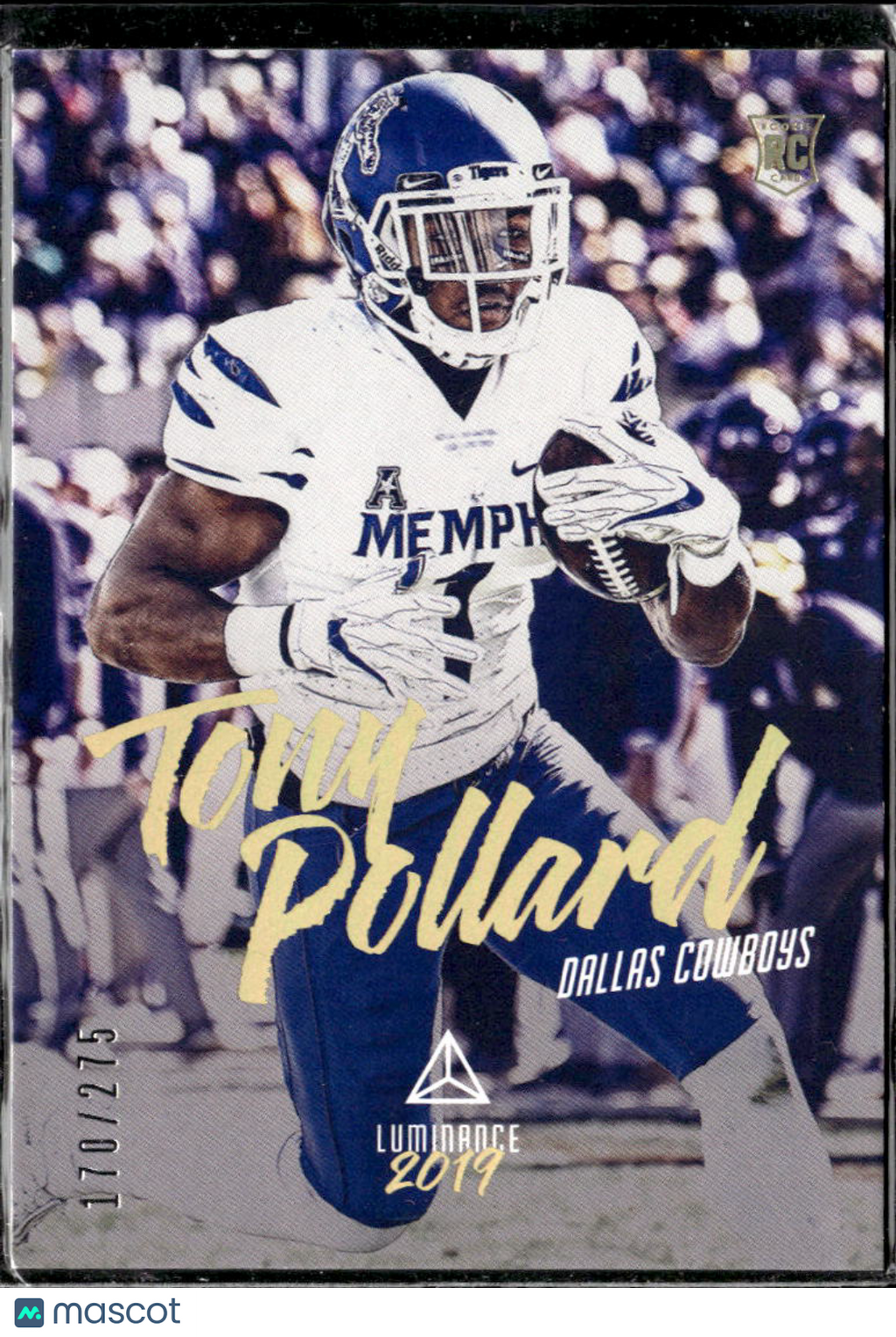 Tony Pollard 2019 Luminance Rookie RC 170/275 Dallas Cowboys