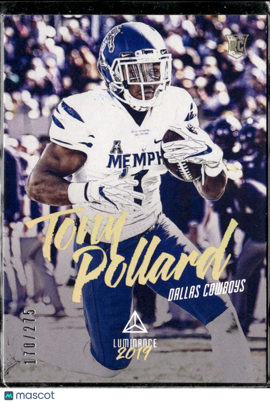Tony Pollard 2019 Luminance Rookie RC 170/275 Dallas Cowboys