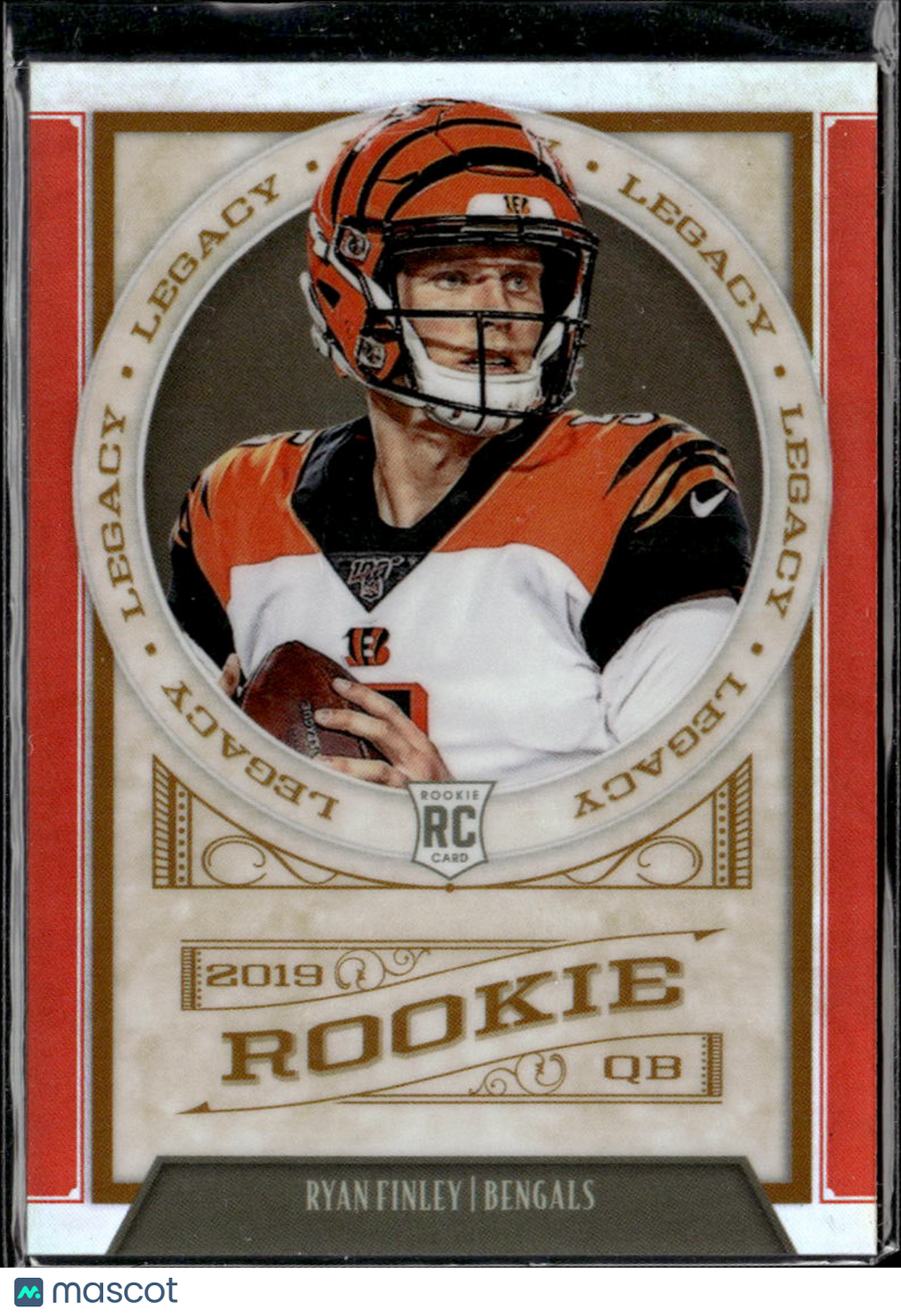Ryan Finley 2020 Legacy Orange Prizm Rookie RC /75 Cincinnati Bengals
