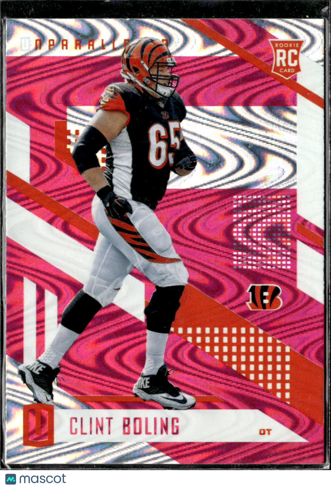 Clint Boling 2017 Unparalleled RC Pink Swirlorama Cincinnati Bengals