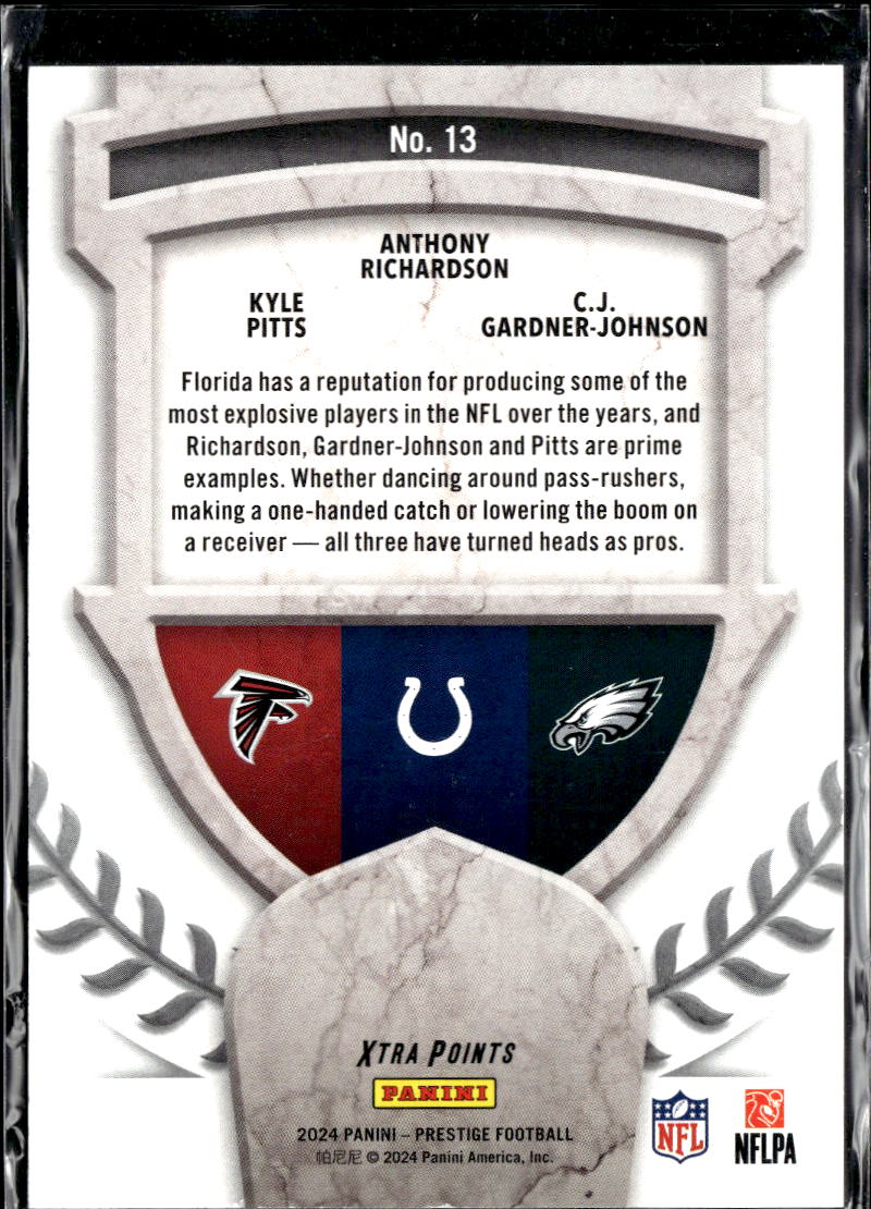 Anthony Richardson Kyle Pitts 2024 Prestige Alma Maters 60/75 Florida