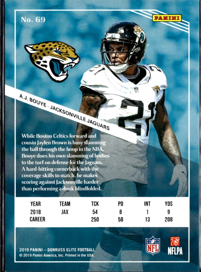 A.J. Bouye 2019 Elite Red Aspirations 54/79 Jacksonville Jaguars