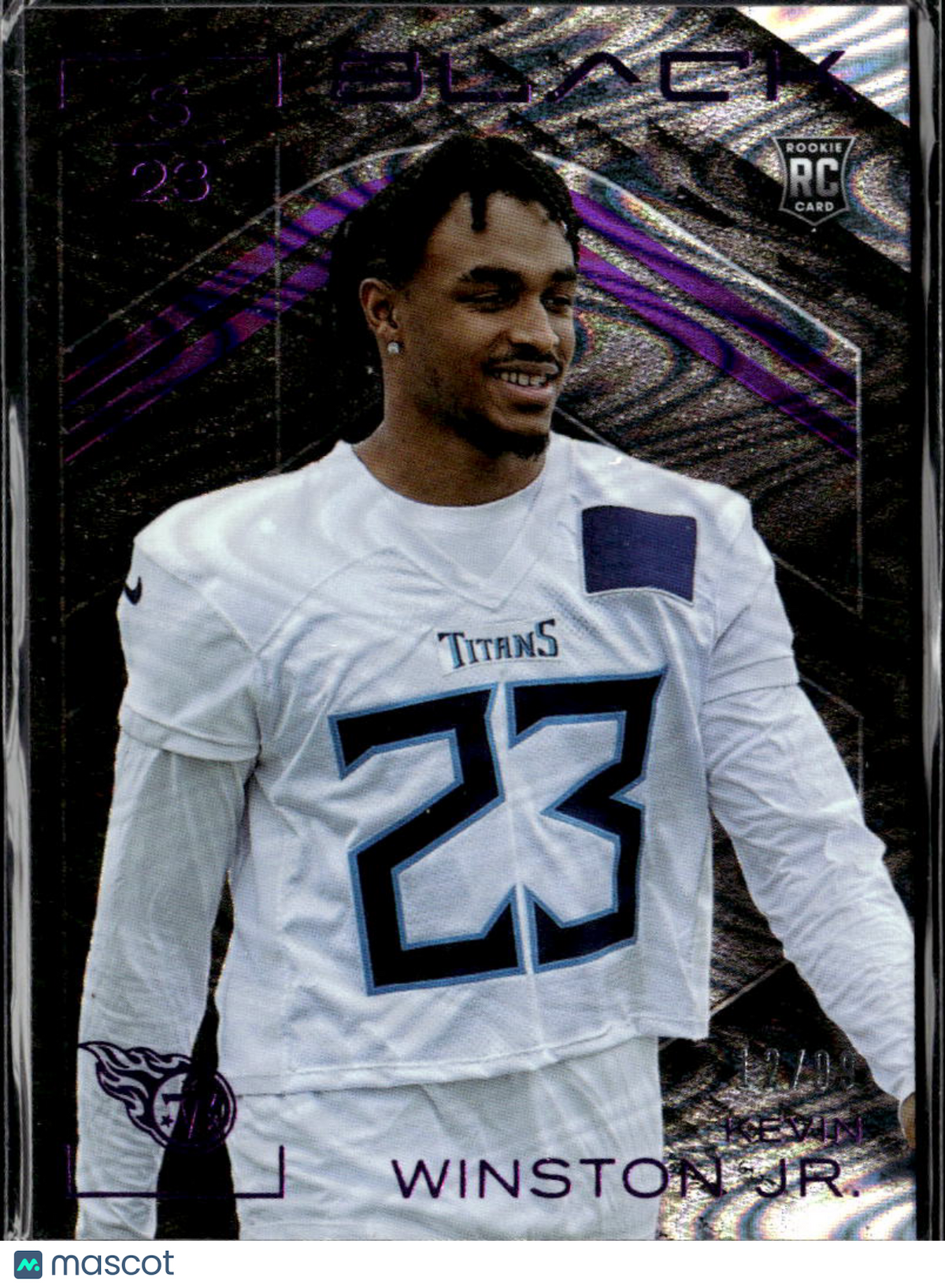 Kevin Winston Jr. 2025 Black Purple Rookie RC 12/99 Tennessee Titans