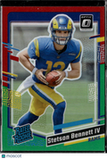 Stetson Bennett IV 2023 Optic Rated Rookie Red Green Prizm RC Los Angeles Rams